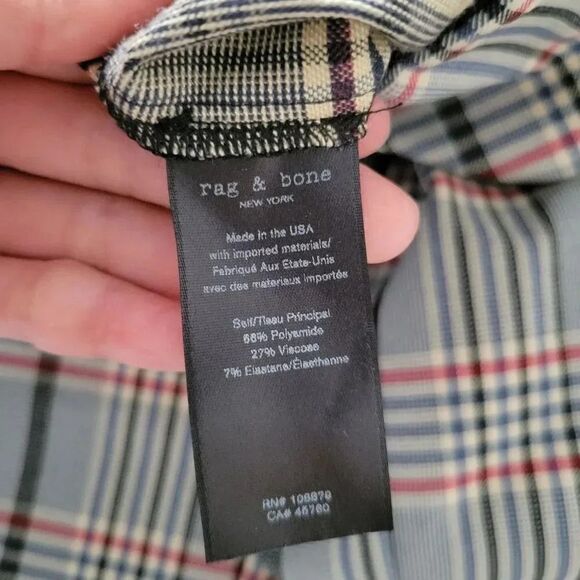 NWOT Rag & Bone Monet Plaid Pants Sz 0 - Picture 9 of 10